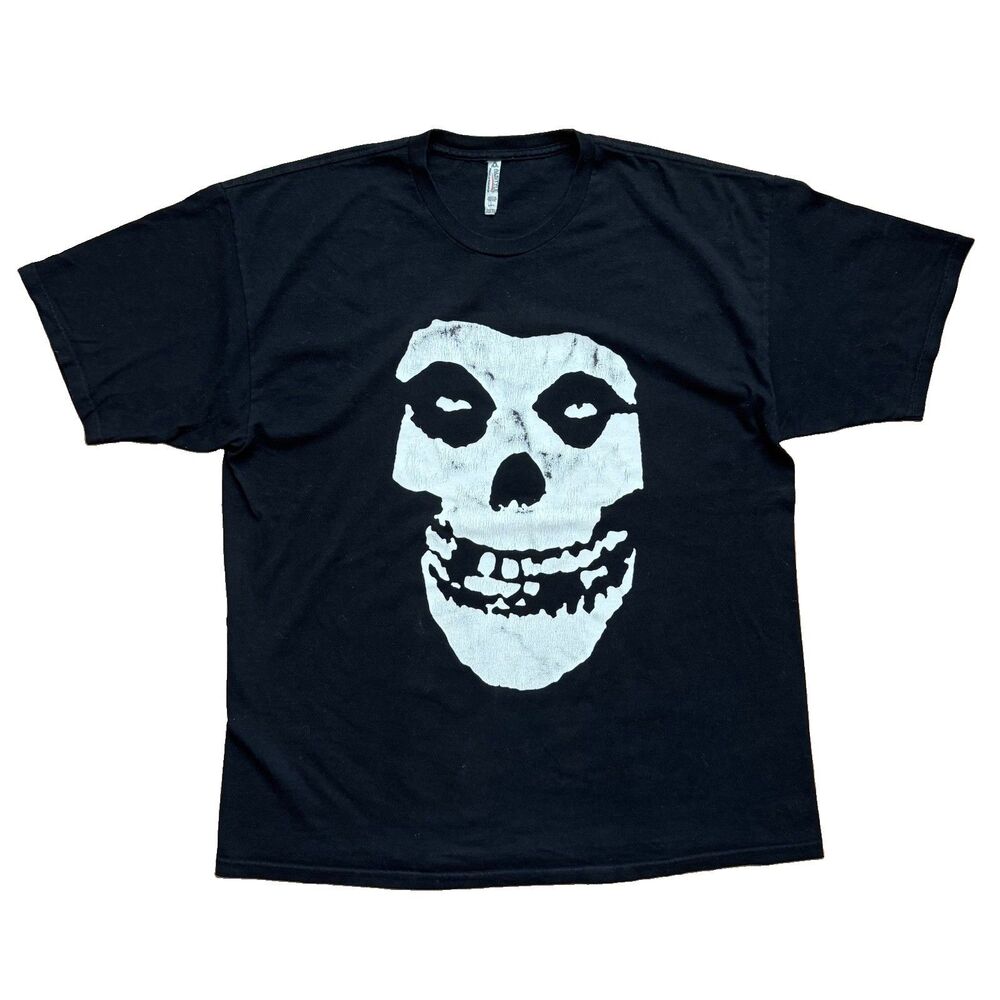 Vintage Y2K Misfits Shirt Punk Rock Band Tee Men's XL Black Grunge